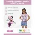 thumbnail image 5 of Disney Minnie Mouse Toddler Girls T-Shirt and Chambray Shorts Outfit Set Infant to Little Kid, 5 of 5