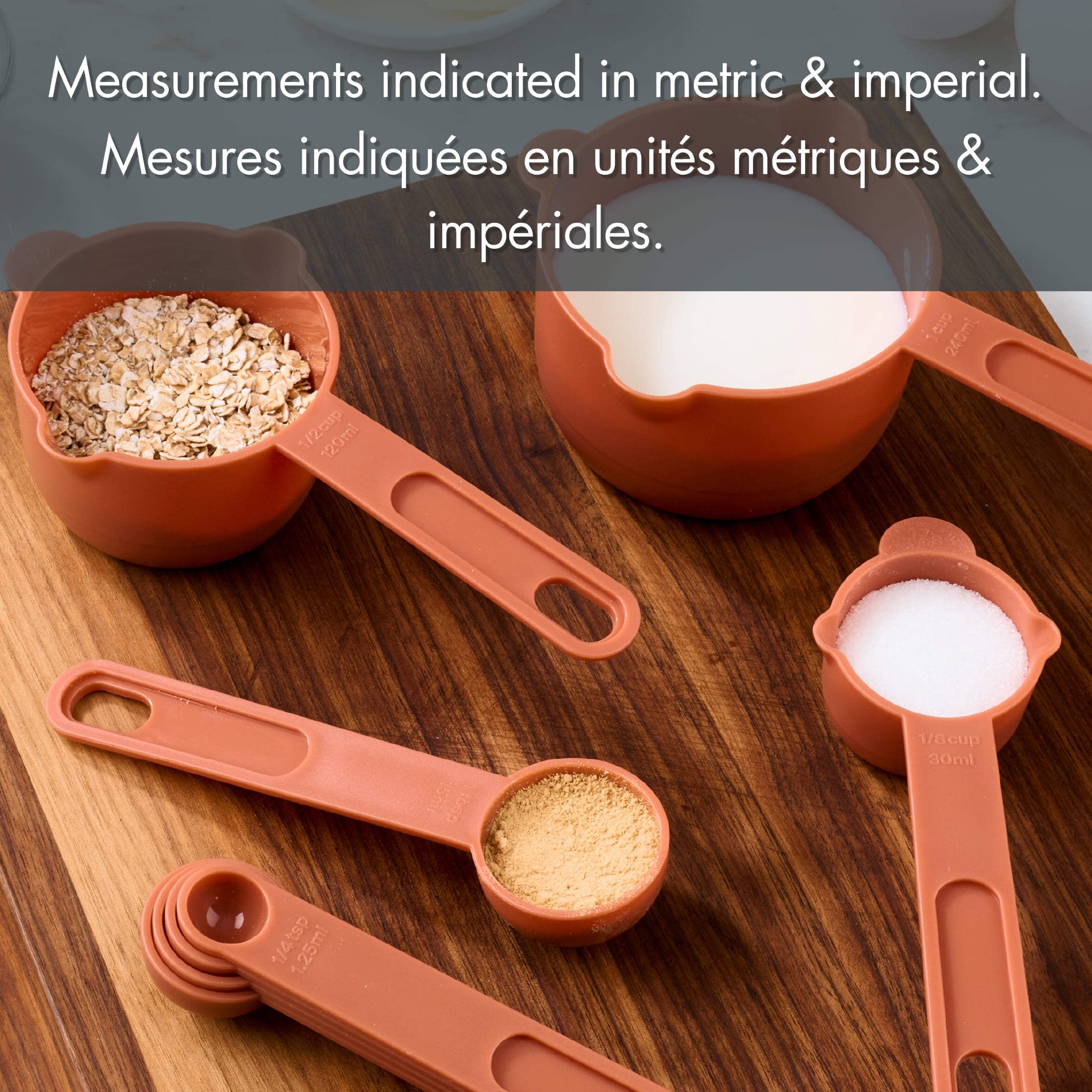 Way-to-Celebrate 10PC Measuring Cups and Spoon Set - Orange, WAY-TO-CEL PL MEASURING CUPS