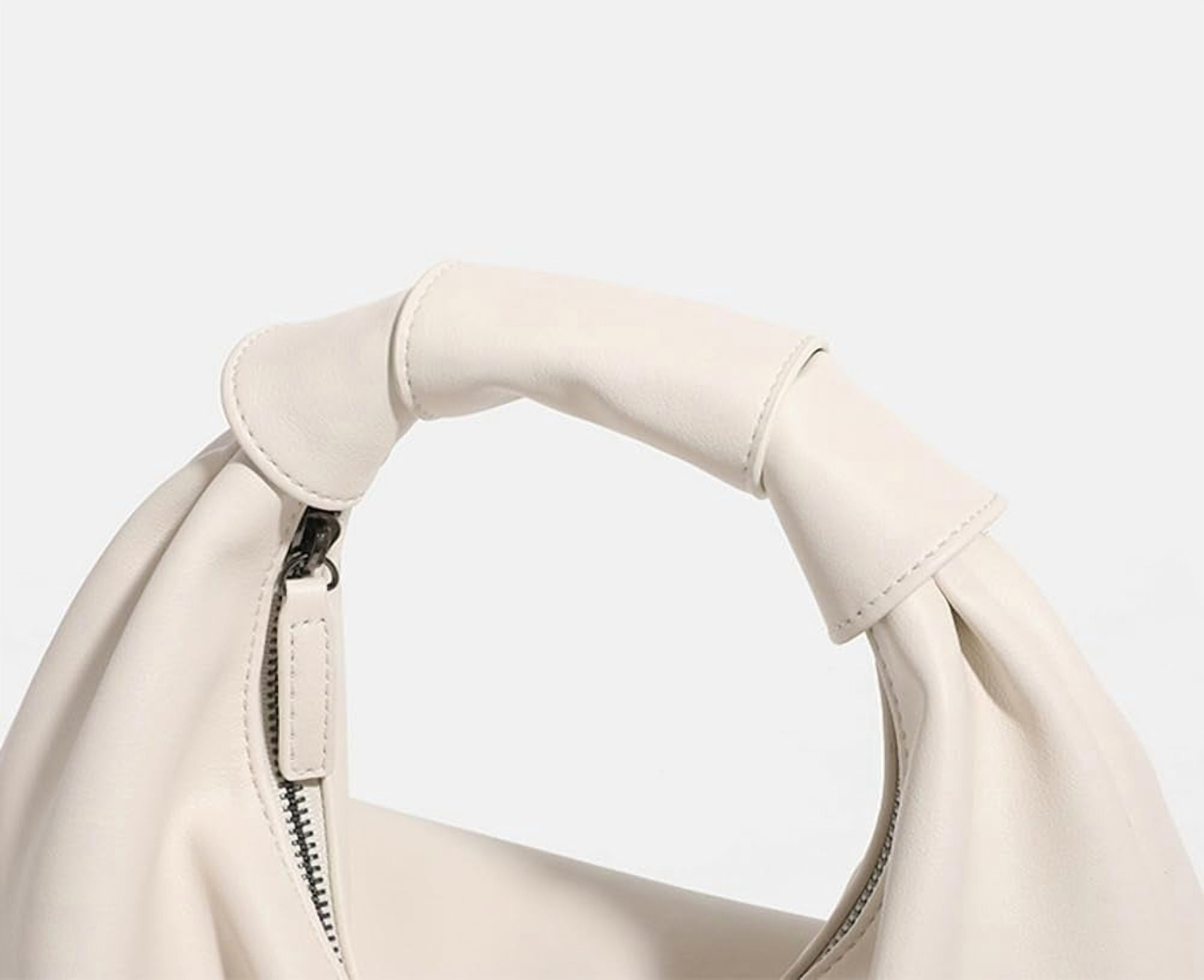 Slouchy PU Leather Underarm Shoulder Bag Women Hobo Bags Trendy Crescent Satchels Crossbody Phone Purse Tote Handbag 2024