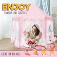 thumbnail image 2 of KiddiTouch Princess Tent for Girls, Kids Tent Indoor, Girls Tent with Star Lights, Pink Play Tent for Toddlers, Princess Castle Playhouse Tent for Girls, 55 x 53 inch Toy Tent, 2 of 8
