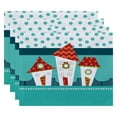 thumbnail image 2 of Simply Daisy 18" x 14" Coastal Houses Geometric Print Placemats, Set of 4, 2 of 2