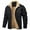 Black, variant on EGNMCR Men's Fleece Jacket Winter Warm Thicken Outdoor Puffer Cardigan Cotton Jackets with Pockets Casual Solid Color Lapel Button Hiking Mountain Windproof Coats Jacket on Clearance