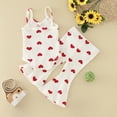 thumbnail image 4 of Gerichy Girls Summer Outfits, Girls Sleeveless Independence Day 4 Of July Letter Printed Ribbed Romper Bodysuits Bell Bottoms Pants Outfits, 4 of 4