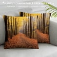 thumbnail image 3 of Pratyus Autumn Leaves Pillow Cushion Covers Short Plush Square Design for Sofa Couch Bedroom Car Home Decor 1PC 20x20in, 3 of 5