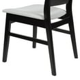 thumbnail image 5 of GDF Studio Isador Mid Century Modern Fabric Upholstered Wood Dining Chairs, Set of 2, Light Gray and Matte Black, 5 of 7