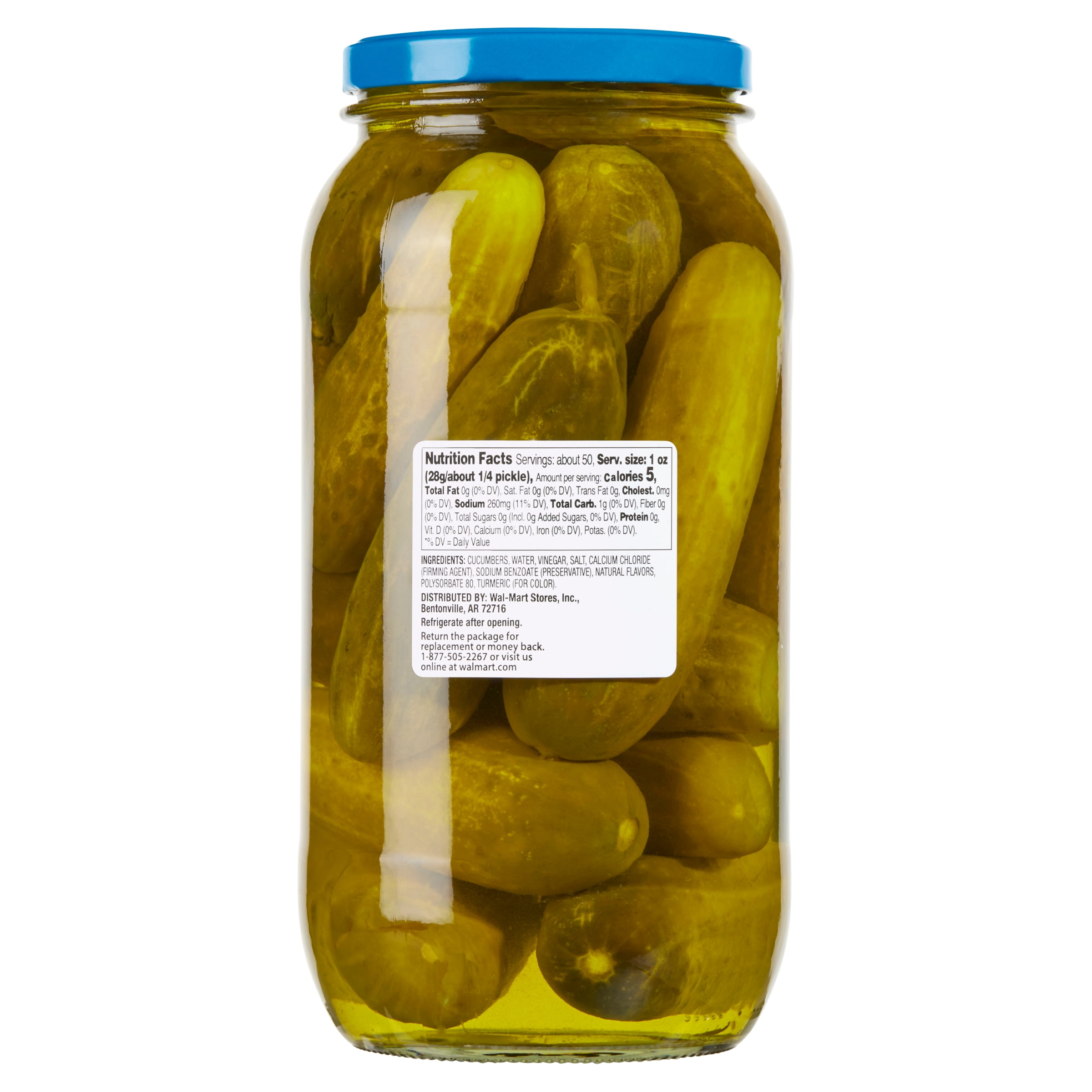 Great Value Kosher Whole Dill Pickles Fresh Pack, 80 fl oz