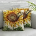 thumbnail image 3 of JEUXUS Sunflower Outdoor Decorative Throw Pillow Covers,Vintage Sunflower Square Cushion，for Living Room Couch and Bed （Sunflower）, 3 of 5