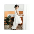thumbnail image 5 of Girls Dress Princess Hi-lo Off White Pearl Pageant Dancing Ball 6 Years, 5 of 6