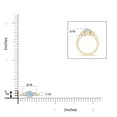 thumbnail image 4 of Angara Natural 0.4 Ct. Aquamarine with Diamond Classic Ring in 14K Yellow Gold for Women (Ring Size: 3), 4 of 9