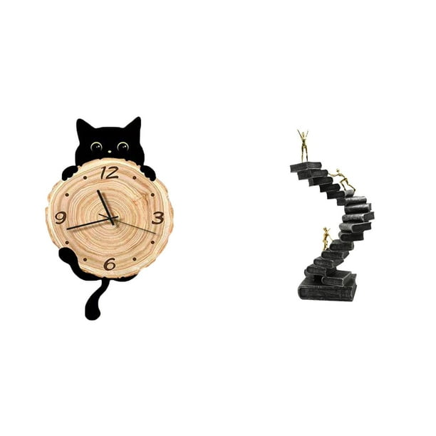 Regalos De Decoración De Pared, Objetos Decorativos, Estatuas De Pensadores, Estatua De Escalera, Reloj De Pared, Adorno Para Oficina, Habitación Infantil, Dormitorio, Hogar, Estantería,