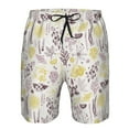 thumbnail image 3 of Cauagu Lavender Flowers Print Men's Swim Trunks,Hawaiian Bathing Suit Swimsuits Beach Shorts with Pockets for Men Quick Dry Swimming Board Shorts-X-Large, 3 of 6