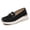 Black, variant on Women's Casual Loafers Slip On Leather Shoes Lightweight Walking Shoes Moccasins Classic Penny Loafer Flatforms Boat Shoes