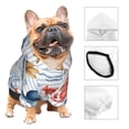 thumbnail image 3 of Fotbe Watercolor Nautical Sudadera con Estampado para Perros Pequeños – Suéter con Capucha para Mascotas, Tela Suave de Forro Polar con Bolsillo-X-Large, 3 of 7