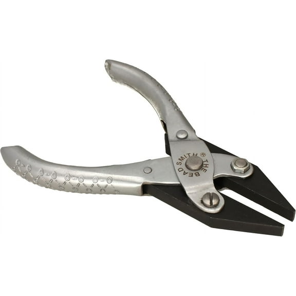The Beadsmith Flat Nose Parallel Pliers - 4.92 inches (125mm), Steel Tool for Jewelry Making, No Spring