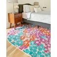 thumbnail image 4 of Unique Loom Azalea Collection Area Rug - Encore (7' 10" x 10' Oval Multi/Orange), 4 of 7