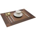 thumbnail image 4 of Placemats Washable Easy to Clean Table Mats for Kitchen Table Heat-resistand Woven Vinyl PVC Placemat 12x18 inches Set of 4（Brown）, 4 of 14
