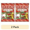 (2 pack) HARIBO Gummy Candy, Christmas Candy Cane Holiday Gummies, Small Peg Bag, 4 oz