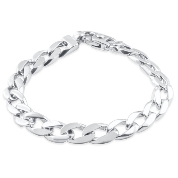 Pompeii Men's Curb Link 14k Gold (50gram) or Platinum (80gram) 9.5mm Bracelet 8.5" (,)