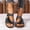 Black, variant on Women's Solid Color Open Toe One Band Wedge Sandals, Thick Sole Fashion Casual Summer Beach Outdoor Vacation Slippers Black 41