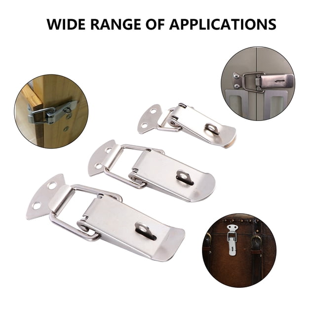 CRAFTHROU 9Pcs Spring Loaded Cabinet Latch for Diy Chest and Storage Box Protection