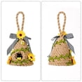thumbnail image 3 of MesaSe Mini Beehive Farmhouses Bee Hive Table Decor Spring Jute Rope Woven Hanging Ornament Decorative Honey Beehive Farmhouses Country Home Kitchen Bookshelf Decoration A, 3 of 8