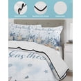 thumbnail image 4 of Quilts Twin-XL Size Bedding Set, Navy Blue Starfish Coastal Lightweight Quilted Comforter, Nautical Summer Beach Coral Shell Soft Bedspread Coverlet with Pillow Covers for All Season, 68" x 98", 4 of 7