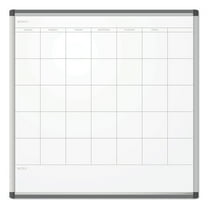 U Brands 36 x 36 in. PINIT Frame, Magnetic Dry Erase Calendar, White