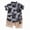 Black, variant on Toddler Baby Boy Summer Outfits Tropical Palm Leaf Print Shirt and Khaki Shorts 2-Piece Set Toddler Boy Summer Clothes