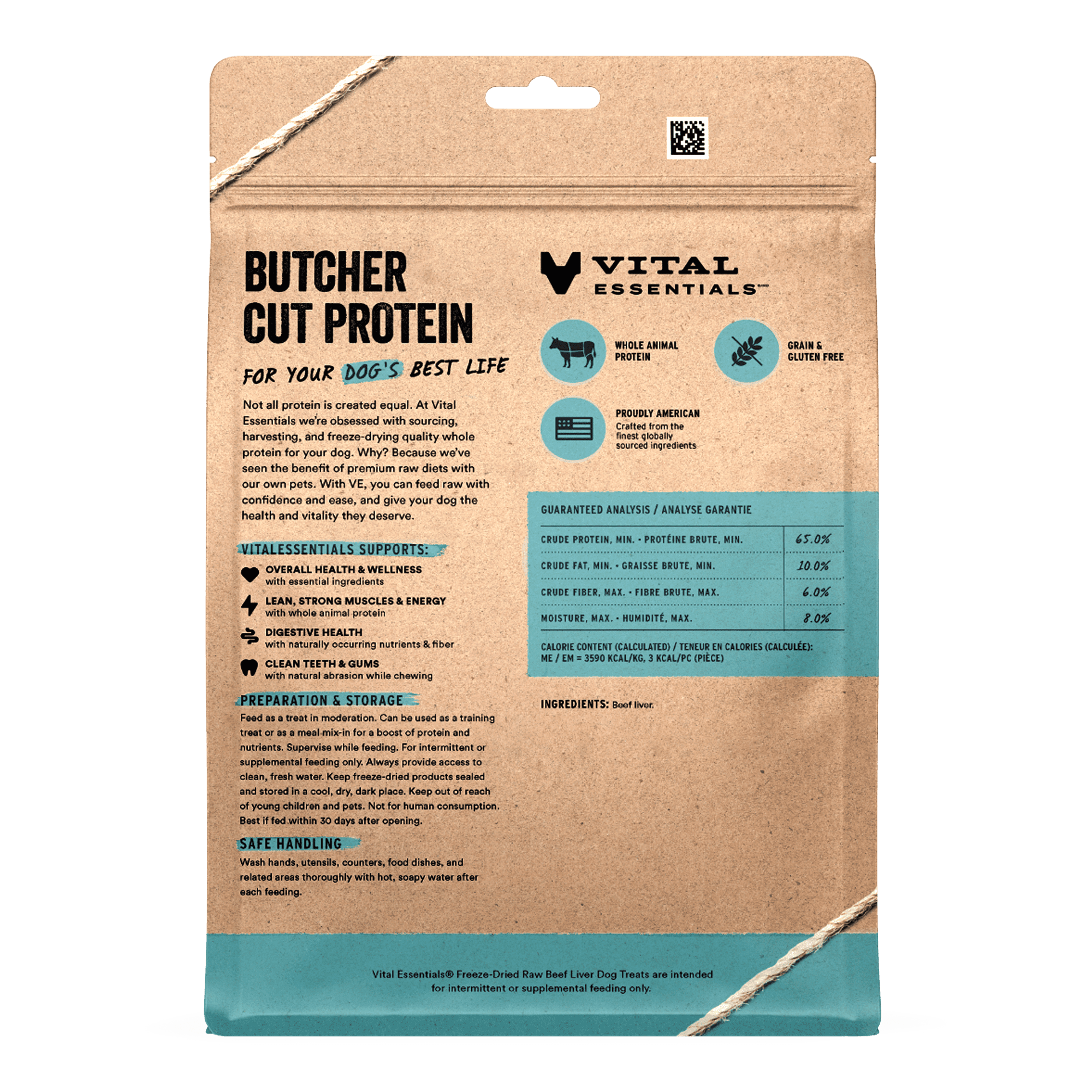 Vital Essentials Freeze Dried Dog Treats | Beef Liver, Single Ingredient | Grain Free Training Treats for Dogs, 15 oz bag