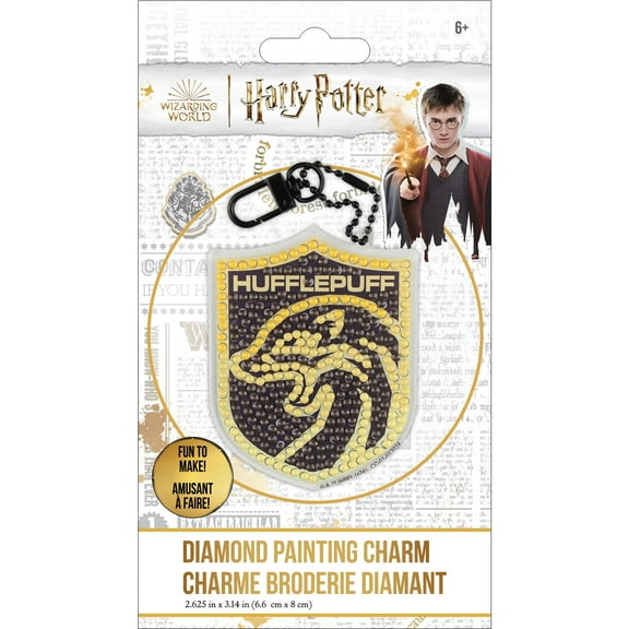 Camelot Dots Diamond Art Kit 2.625"X3.14" -Harry Potter Hufflepuff Crest Charn