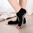 thumbnail image 3 of Calcetines de pilates, calcetines de yoga con agarres para mujeres, calcetines de yoga sin dedos antideslizantes, calcetines deportivos atléticos sin espalda, 3 of 5
