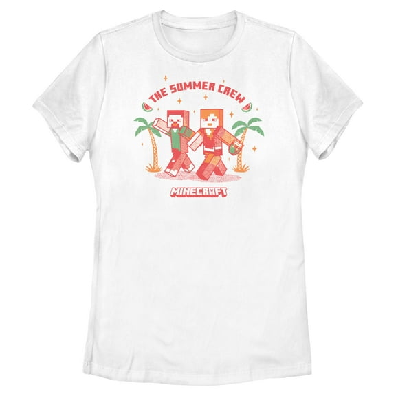 Womens Minecraft Summer Crew T Shirt