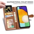 thumbnail image 3 of Mantto for Samsung A14 Wallet Case 5G with Card Holder Slots, Premium PU Leather Magnetic Flip Cover with Kickstand, Shockproof TPU Interior Case Compatible with Samsung Galaxy A14 5G, Brown, 3 of 6