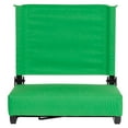 thumbnail image 3 of Emma + Oliver Set of 2 500 lb. Rated Lightweight Stadium Chair with Ultra-Padded Seat, Bright Green, 3 of 8