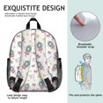 thumbnail image 5 of Princess and Cat White Pattern Backpack for School, Cute School Bag with Adjustable Shoulder Straps and Padded Back, 13.8"x11.4"x6", 5 of 5