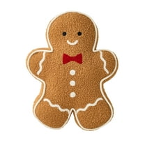 My Texas House 16" x 12" Gingerbread Man Shaped Decorative Pillow