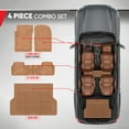Motor Trend FlexTough Advanced Beige Rubber Car Floor Mats with Cargo ...