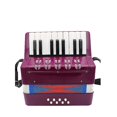 thumbnail image 2 of Mini Petit Accordéon 17 Touches 8 Basses Instrument de Musique Éducatif pour Enfants Jouet de Groupe Rythmique, 2 of 3
