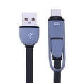 thumbnail image 1 of JShteea 2 en 1 Micro USB+Type-C Datos sincronización y cable carga para Android (Negro), 1 of 4