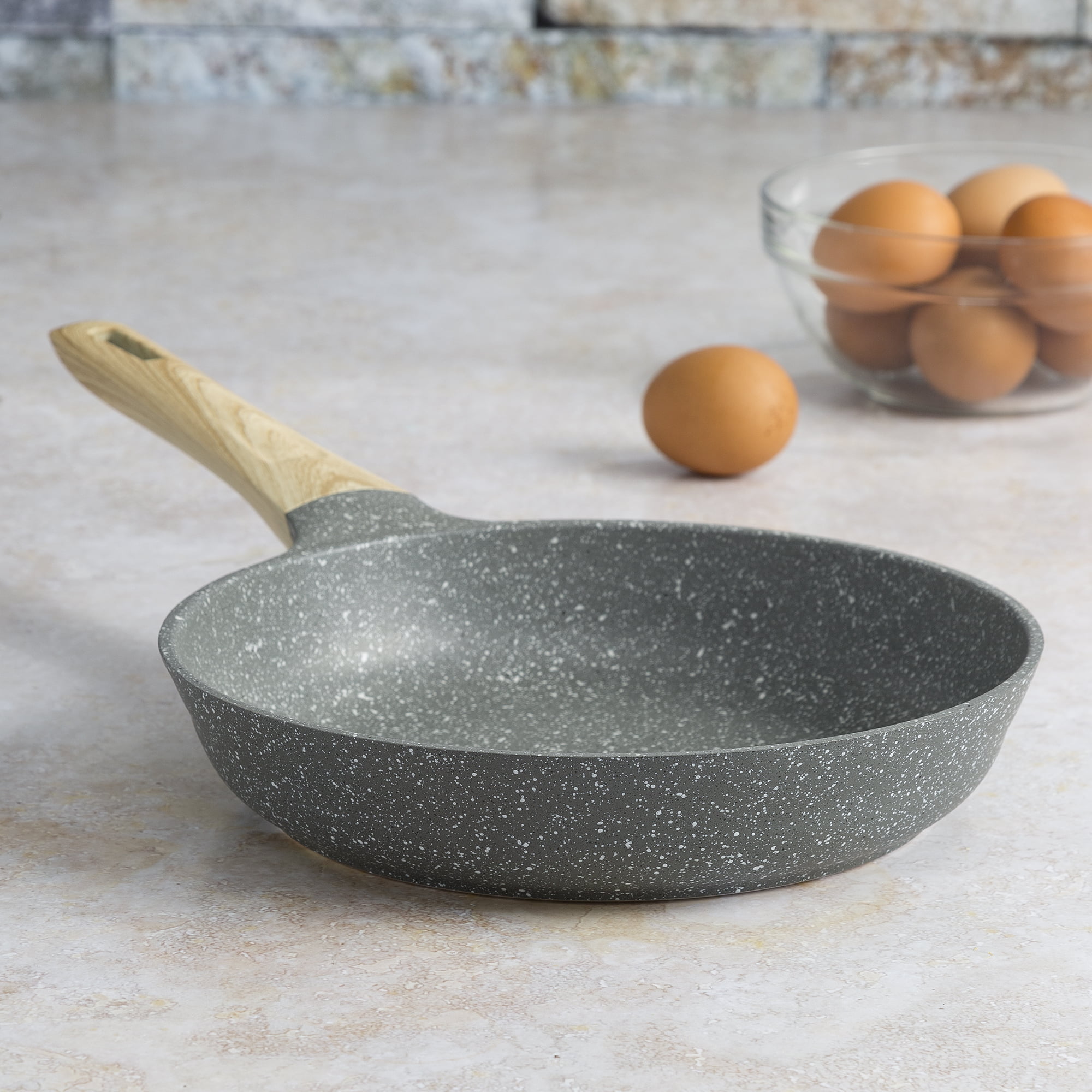 Ecolution Symphony 9.5 in. Aluminum Nonstick Frying Pan in Slate