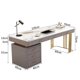 thumbnail image 4 of Light Luxury Rock Board Desk Modern Computer Desktop Desk Simple Boss Office Minimalist Furniture Work Desk Bedroom Writing My Lux Decor Round, 4 of 9