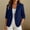 Navy women fall blazer a1, variant on thefmos Women Fall Blazer 3/4 Sleeve Button Down Open Front Casual Work Office Tops Loose Basic Solid Blazer Trendy Vacation Fashion Clothes, Blue XL