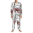 thumbnail image 3 of Zeuib Monkey Print Men's Long-Sleeved Pajama Set,Button Down Sleepwear,Home leisure suits,Nightwear Sets 2 Piece-Medium, 3 of 7