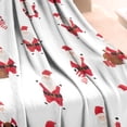 thumbnail image 3 of White Christmas Santa Pattern Blanket,Comfortable Soft Flannel Throw Blanket,All Season,Warm Lightweight Blankets for Sofa Bed Couch Living Room Chair,30"x40", 3 of 4