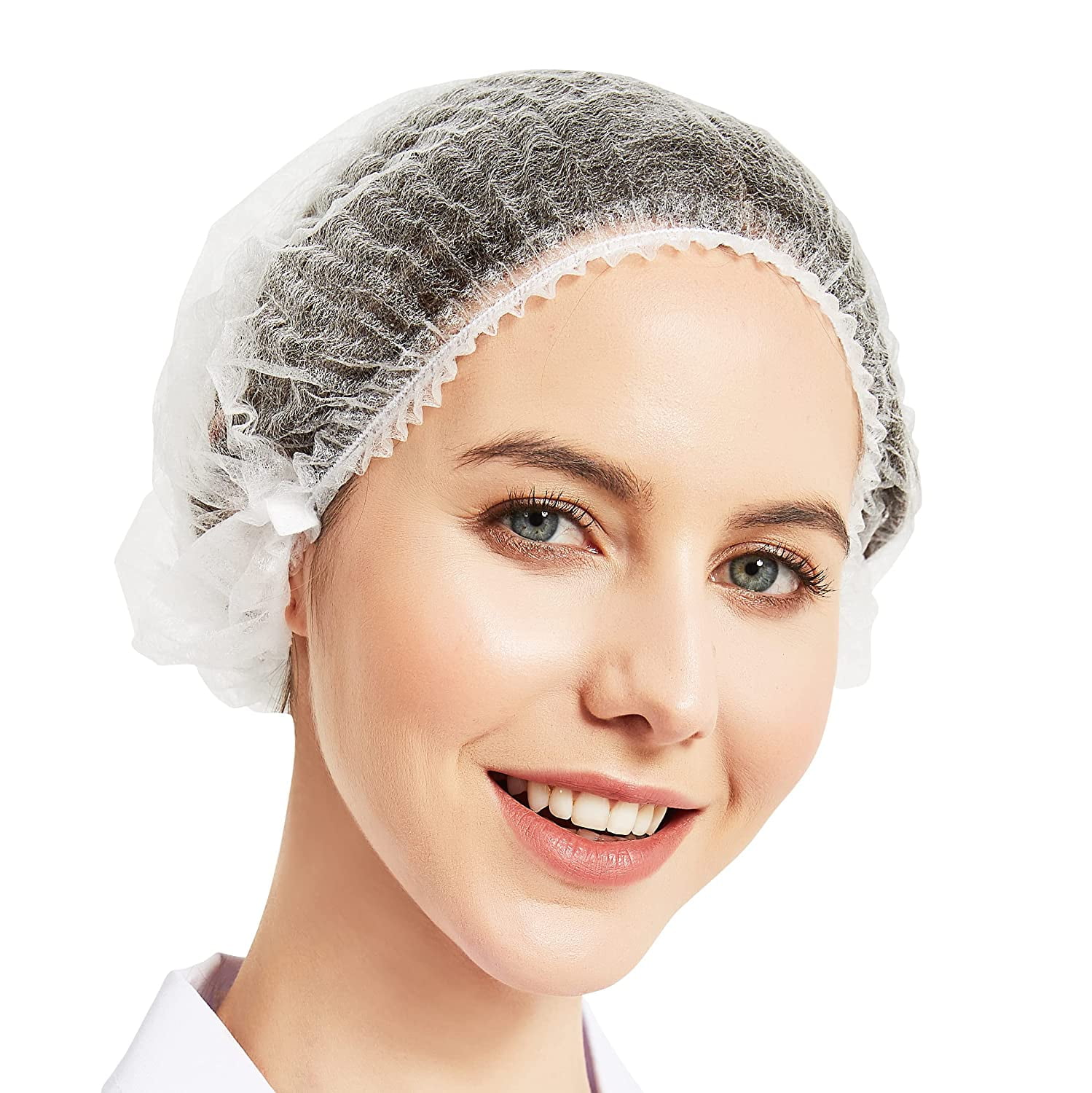 Hair Net ProtectX Disposable Bouffant White 500 pack Caps Hair Head Cover Nets 21”