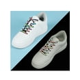 thumbnail image 2 of INSPIRE CHIC 2 Pairs Reflective Shoelaces Round Colorful Shoe Laces for Shoes Black Rainbow 120cm/47.2", 2 of 7