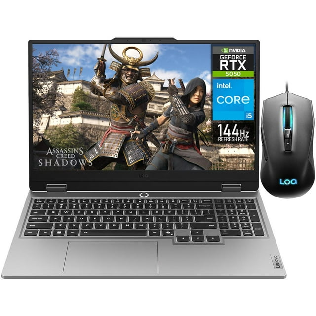 Laptop Gamer LENOVO LOQ NVIDIA GeForce RTX 5050 Intel Core i5 13450HX 24GB RAM 1TB SSD 15.6" Windows 11 Home Teclado en Español + Mouse