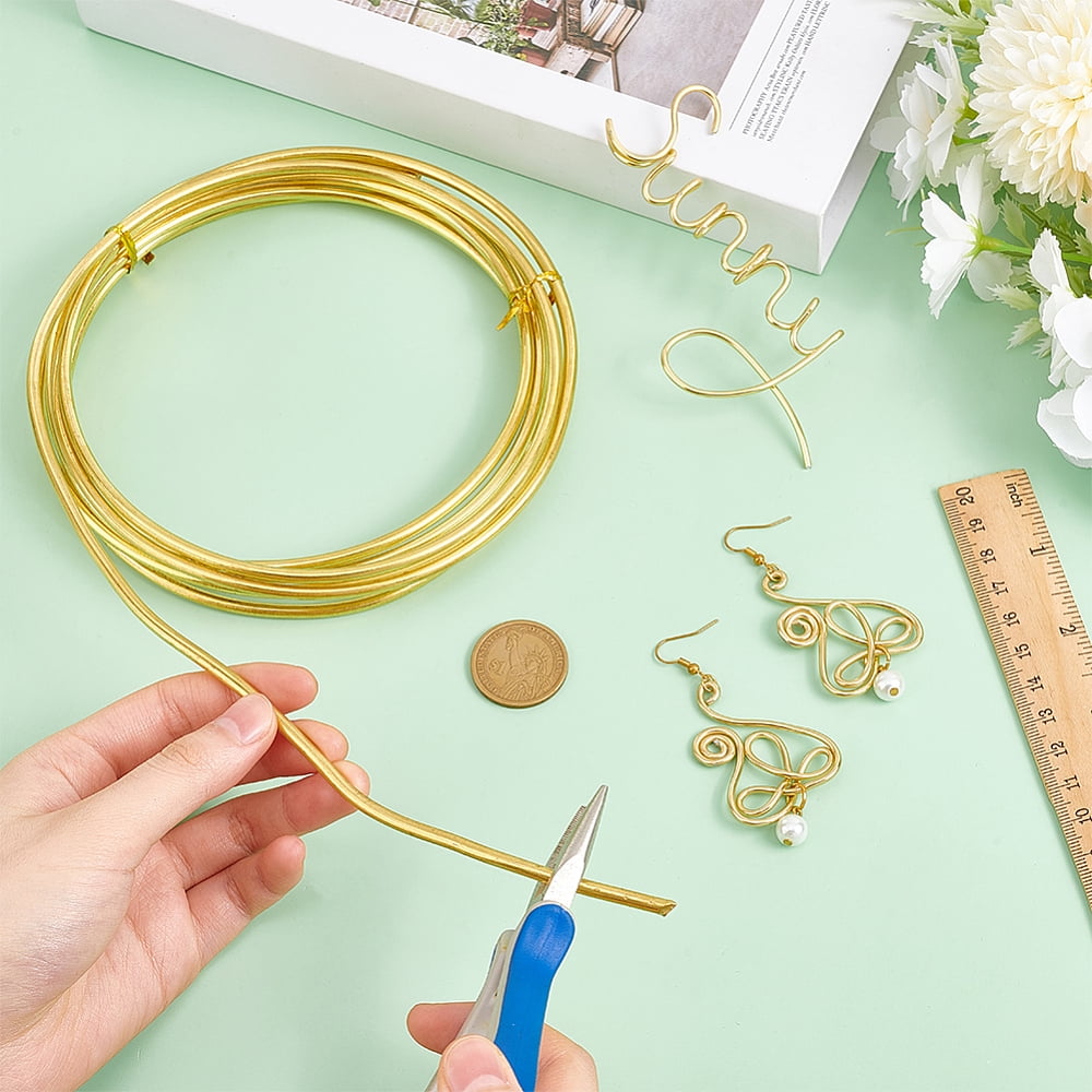 9.84 Feet Bare Solid Brass Wire 6 Gauge Round Soft Brass Wire Pure Brass Wire for Jewelry Making Craft Gem Wrapping