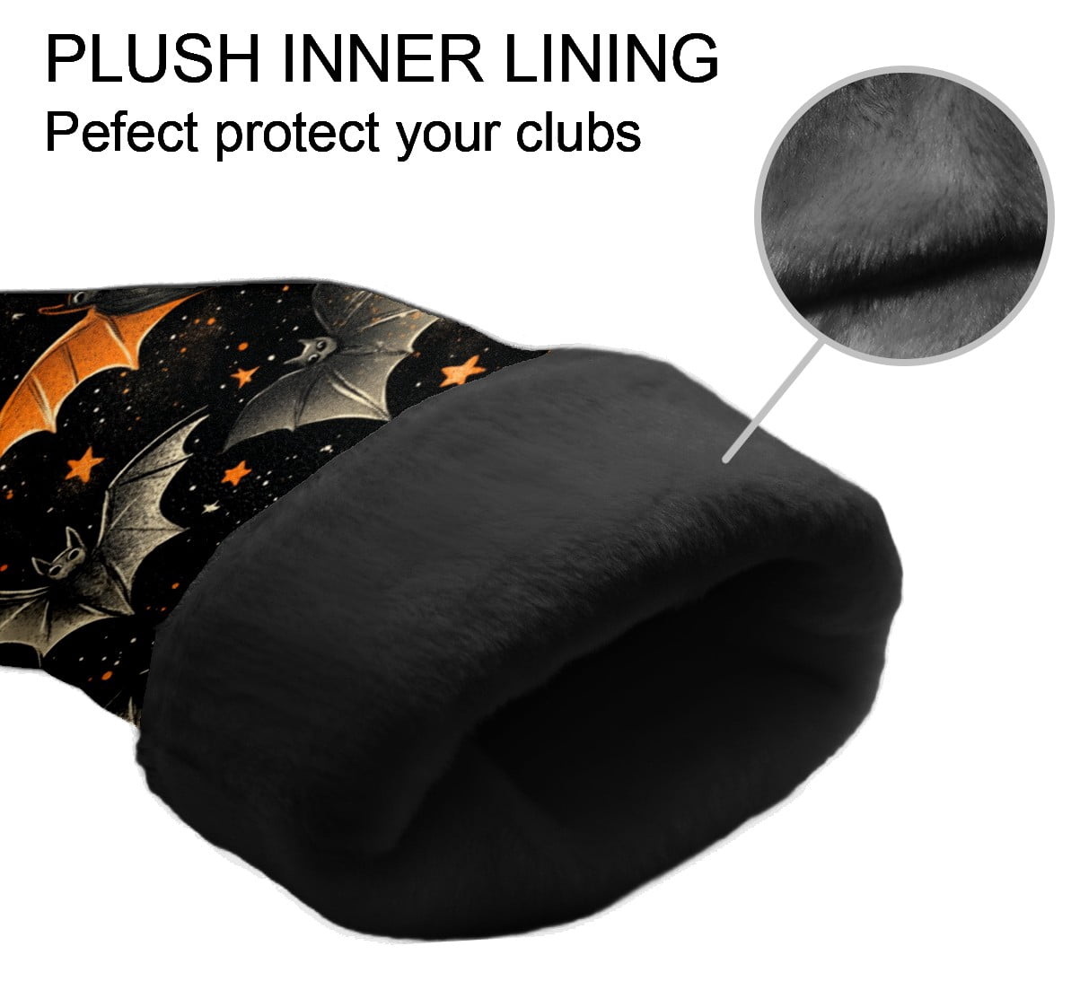 Golf Club Covers PU Leather Waterproof Head Covers for Fairway Woods Hybrids Bats Stars Moon