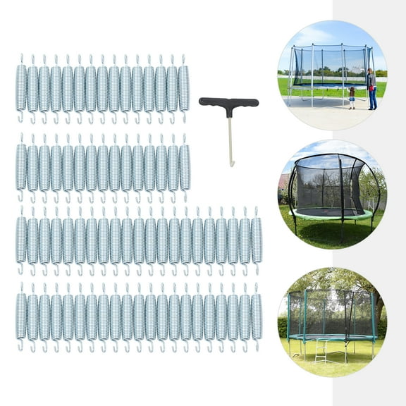 72PCS Trampoline Spring Trampoline Springs Replacement Trampoline Springs with Spring Tool for Trampoline Maintenance and Upgrades